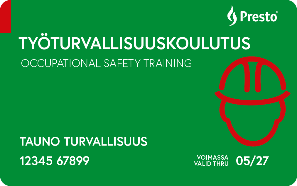 Presto työturvallisuuskoulutus netissä