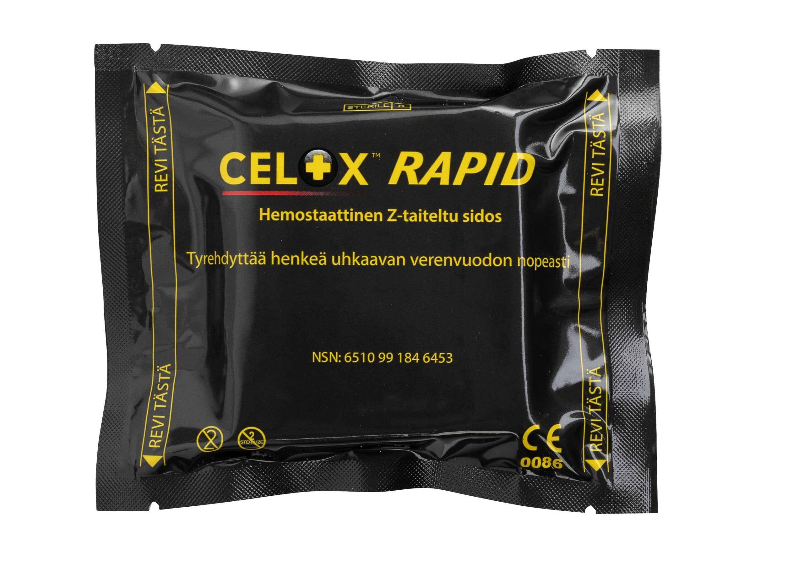 Celox Rapid hemostaattinen Z-taiteltu sidos